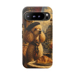 Poodle in Beret Phone Case | Vintage Paris Café Illustration
