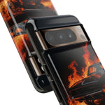 Black Charger Classic Muscle Flames Tough Phone Case Cover Gift