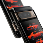 1969 Camaro SS Orange Triple View Muscle Car Tough Phone Case