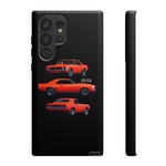 1969 Camaro SS Orange Triple View Muscle Car Tough Phone Case