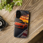 Orange C8 Z06 Flat Plane V8 Speed Art Tough Phone Case