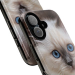 Ragdoll Kitten Phone Case, Blue Eyes Macro Portrait Cover, Gift