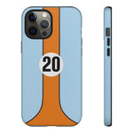 Blue Orange 20 Retro Endurance Racing Stripe Tough Phone Case Cover