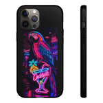 Neon Parrot Cocktails phone case | Tough Cases
