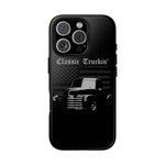 Classic Truckin Flag Chevy 3100 Pickup Tough Phone Case Cover Gift Art