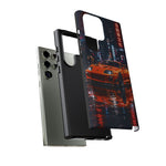 Orange Supra Phone Case, Neon City Night JDM Sports Car Tough Cover