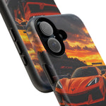 Orange C8 Z06 Flat Plane V8 Speed Art Tough Phone Case