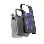 Holographic Skull Phone Case, Shattered Glass Iridescent Cover