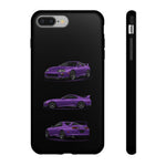 MK4 Supra Phone Case Purple, Three-View Vector Cover