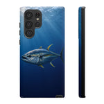 Yellowfin Tuna Phone Case, Deep Blue Water Tough Cover, Gift