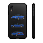 Blue MX-5 Roadster Phone Case Tough JDM Convertible Multi View Print