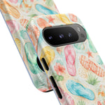 Watercolor Flip Flops pattern Tough Case | Beach Shells Phone Cover