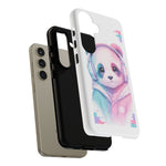 Pastel Panda Phone Case, Glitch Color Block Cover