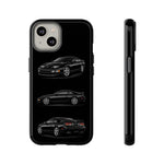 Black 300ZX Sports Car Tough Phone Case - Multi View