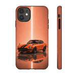 Orange 240Z Phone Case, Classic JDM Sports Car Racing Stripe Cover