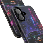 Neon City Night Prelude JDM Car phone case | Vaporwave rainy street