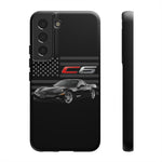 Black C6 Phone Case American Sports Car Tough Cover Gift