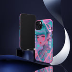 Neon Cyber Geisha phone case | Tough Case