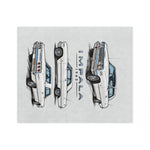 1963 Chevy Impala Illustration Blanket | Classic Car Velveteen Throw