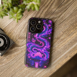 Neon Dragon Smoke Trail Vaporwave Art Tough Phone Case
