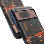 Challenger RT Phone Case, Rainy City Night Muscle Car Tough Cover