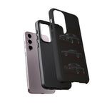 Black GNX Phone Case, Three-View Muscle Car Vector Tough Cover