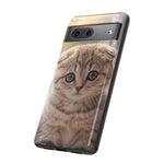 Scottish Fold Kitten Phone Case, Macro Close-Up Portrait Cover