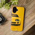 Yellow Supra Phone Case, MK4 90s JDM Legend Tough Protective Cover for Men