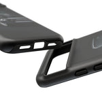 Black 1957 Chevy Bel Air Chrome Front Tough Phone Case for Classic Car Fans