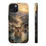 Shiba Inu Forest Hot Spring phone case | Tough Cases