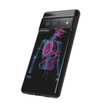 Neon Anatomical Skeleton Phone Case | Internal Displacement Art