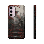 Rainy Temple Stairs Autumn Phone Case Ink Art Tough Case