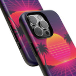 Classic Grid Sunset Vaporwave Art Tough Phone Case