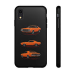 1970 Challenger Phone Case Orange, Three-View Vector Tough Cover
