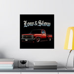 Chevy Squarebody Low & Slow Poster Wall Art Print Classic Truck Garage Decor