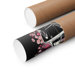 Skyline Hakosuka Poster JDM Classic Car Tokyo Cherry Blossom Wall Art