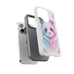 Pastel Panda Phone Case, Glitch Color Block Cover