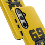 1969 Camaro Z28 Yellow Front View Muscle Car Tough Phone Case