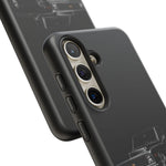 Black Classic C10 Truck Phone Case | Vintage Pickup Reflection, Minimal Auto Design