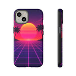 Classic Grid Sunset Vaporwave Art Tough Phone Case