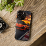 Orange C8 Z06 Flat Plane V8 Speed Art Tough Phone Case