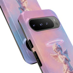 Praying Cherub Statue halo Vaporwave Aesthetic phone case