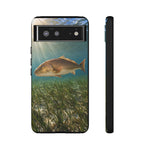 Redfish Phone Case, Seagrass Flat Underwater Art Cover