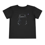 Black C8 Corvette Top View Sports Car Toddler T-Shirt Baby Tee Boys Girls 2T-5T