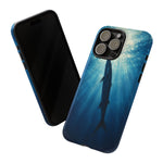 Barracuda Silhouette Phone Case, Sunlit Marine Art Tough Cover