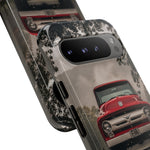 F100 Phone Case, Red White Classic Truck Foggy Road Cover, Gift