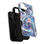 Chrome Metallic Swirl  Art Tough Phone Case