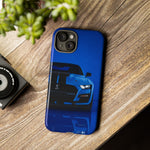 Blue Mustang Art Phone Case, GT500 American Muscle Car Tough Cover for Men
