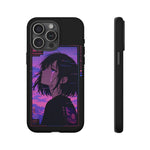 Melancholy Anime Girl Phone Case Vaporwave Tough Case