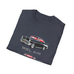 Classic 1957 Chevy Bel Air Hardtop Car Trio Illustration T-Shirt